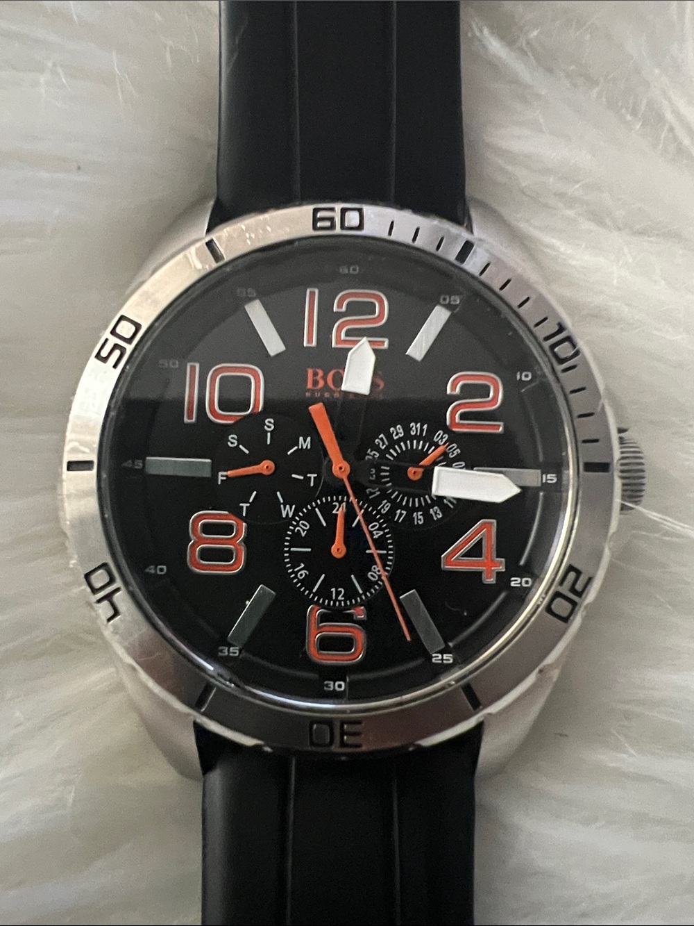 Boss Black Watch with Orange Accents